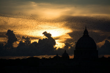 Sunset on Rome, Italy