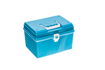 The blue plastic box