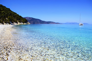 Gidaki beach in Ithaca island Greece 