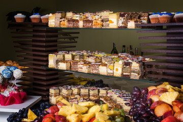 Table with food and drink