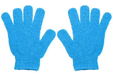 bath gloves texture isolate on white background