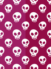 Seamless pattern background in halloween concept with funny skull