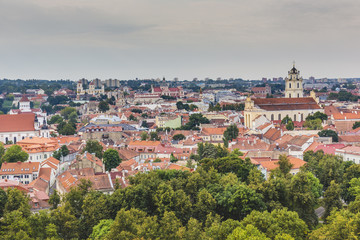 Obraz premium Vilnius old town cityscape, Lithuania
