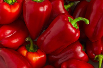 Red Bell Pepper Pile Harvest Background