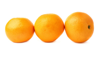 Three fresh juicy grapefruits composition isolated over the