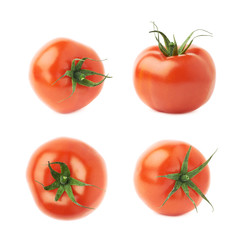 Ripe red tomato isolated
