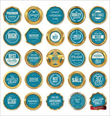 Vector Badges of Golden Set