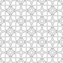 Vector Abstract Seamless Geometric Islamic Wallpaper. 