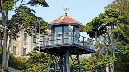 Wachturm auf der Gefängnisinsel Alcatraz