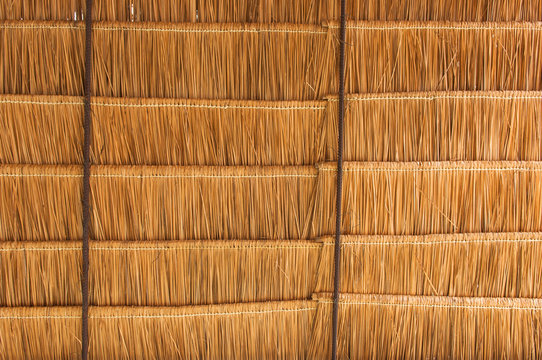 Hay roof background - Powered by Adobe