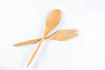 wooden spoon / wooden spoon isolated on a white background