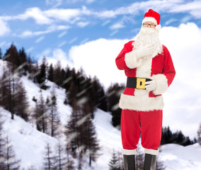 man in costume of santa claus