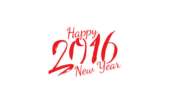 New year 2016 greetings calligraphy