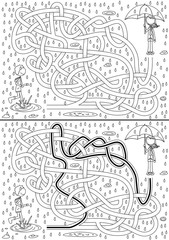 Rainy day maze
