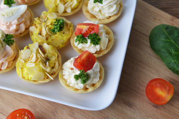 tartlet with cream