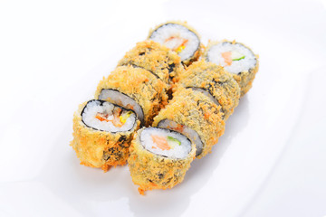 Delicious sushi rolls