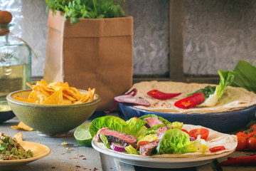 Mexican style dinner