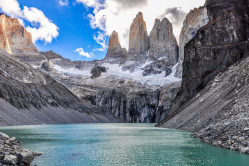 The Towers, Torres del Paine National Park, Chile - obrazy, fototapety, plakaty