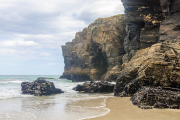 rocks on the ocean close-up