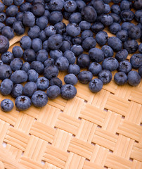 Blueberries on wooden background