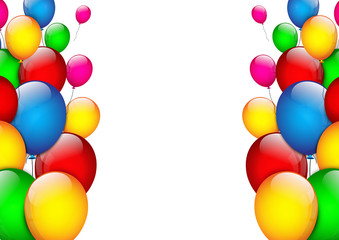 Birthday background with color balloons