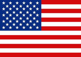Naklejka premium American Flag. Flag of the United States of America.