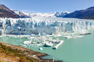 Runde Alu-Dibond Bilder Gletscher Panoramablick, Perito-Moreno-Gletscher, Argentinien
