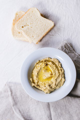 Homemade hummus