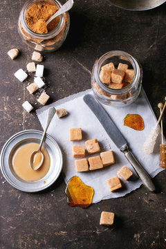 Fudge Candy And Caramel Sause