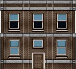 Pixel art house for background