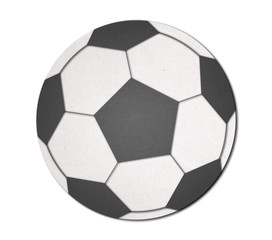 Ball on white background., Paper cut design.