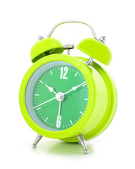 Alarm clock on white background.