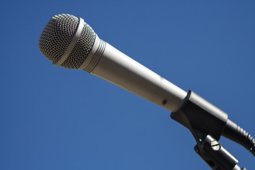 Old worn microphone