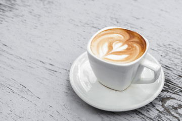 Cup of latte coffee
