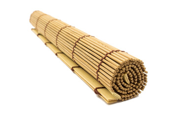 sushi rolling roller bamboo material mat maker isolated white ba