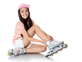 girl on roller skates