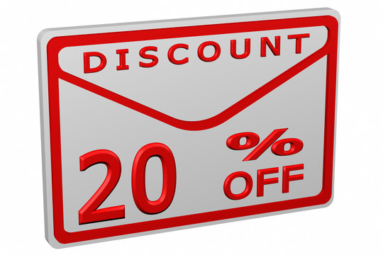 Envelope with sign discount 20 % off