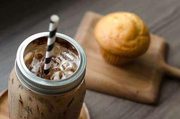 Iced Coffee with dessert