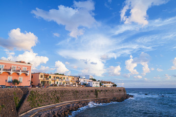Coastal cityscape of Forio, Ischia island