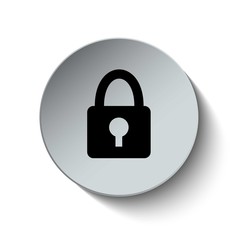 Lock icon. Security sign. Privacy icon. Vector Illustration. But