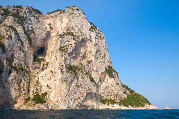 Fototapeta na wymiar Coastal landscape with rocks. Capri island