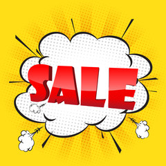 comic explosion vector with Yellow background