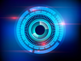 abstract technology blue background, vector