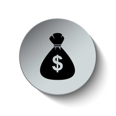 Money Bag icon. Money icon. Cash icon. Dollar icon. Vector Illus