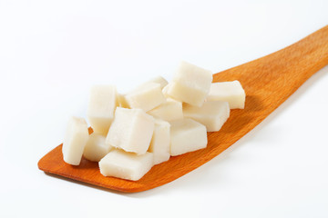 Pure lard on spatula