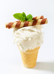 White ice cream cone