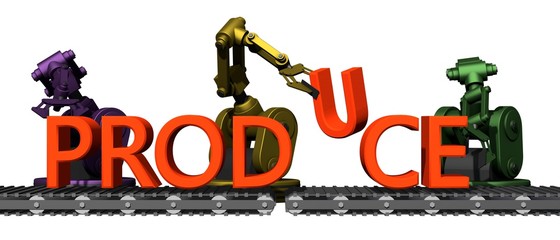 Lopende band - produceren met robot