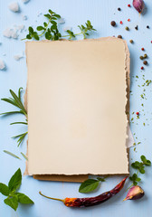 Art italian homemade menu food background; restaurant week