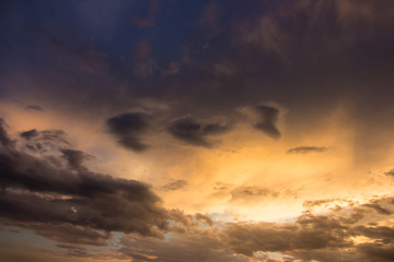 beautiful cloudy sunset sky background