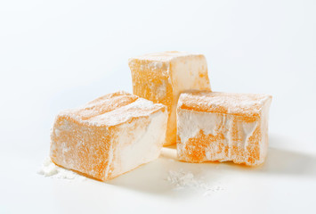 Mastic-flavored jelly cubes (Greek Turkish delight)